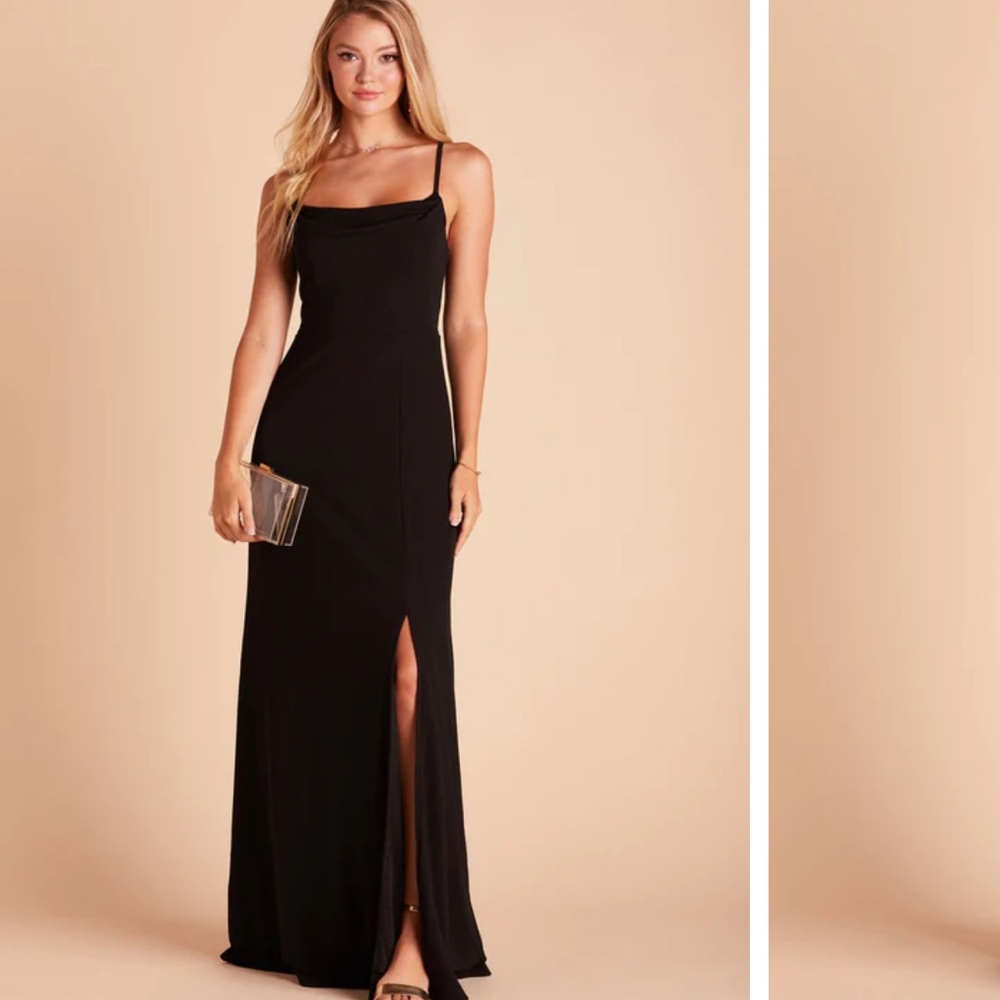 Black dress with slit